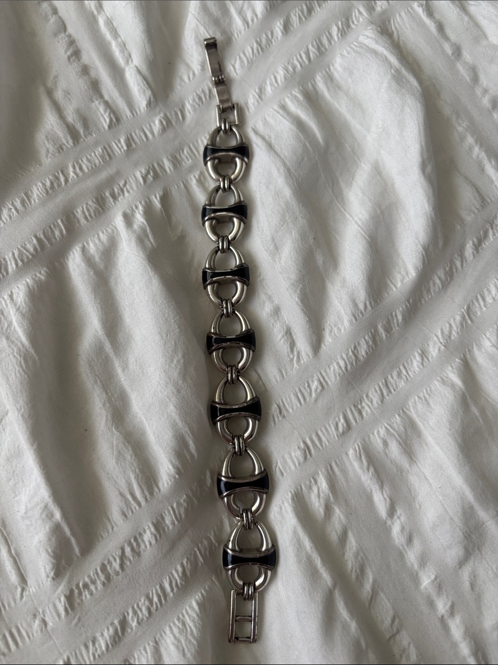 Brighton Silver Bracelet with Black Accents